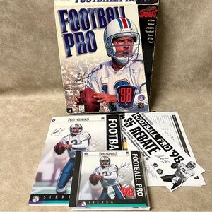 FOOTBALL PRO '98 Dan Marino PC Sierra NFL 1998 Big Box computer